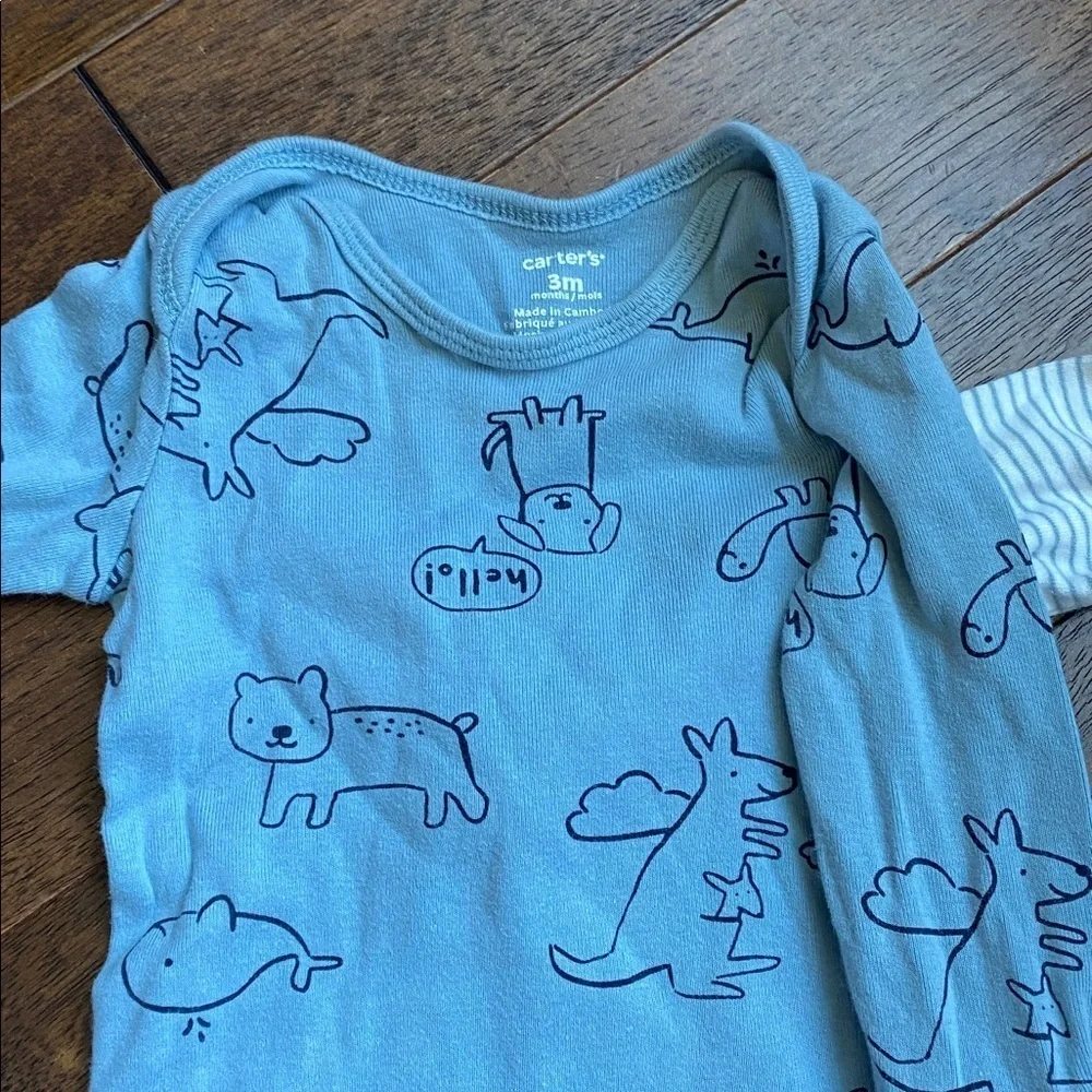 Carter's Blue Animal and Striped Sleep Sacks
